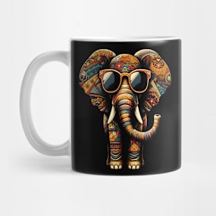 elephant Vintage Sunglasses Funny African Animal Lover Mug
